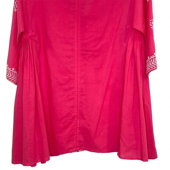 Roberta Roller Rabbit Pink Embroidered Short Sleeve Top - Picture 6 of 13